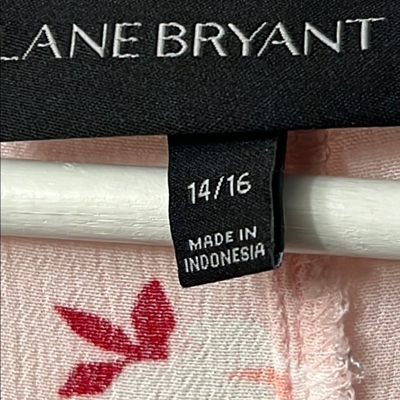 Lane Bryant Pink Relaxed Tunic with Tie Front 314 - Picture 10 of 12